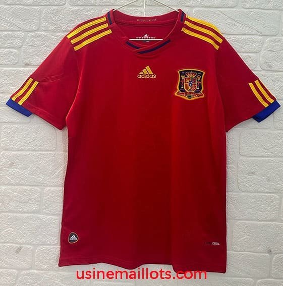 Maillot Rétro Espagne Domicile 2010 Rouge