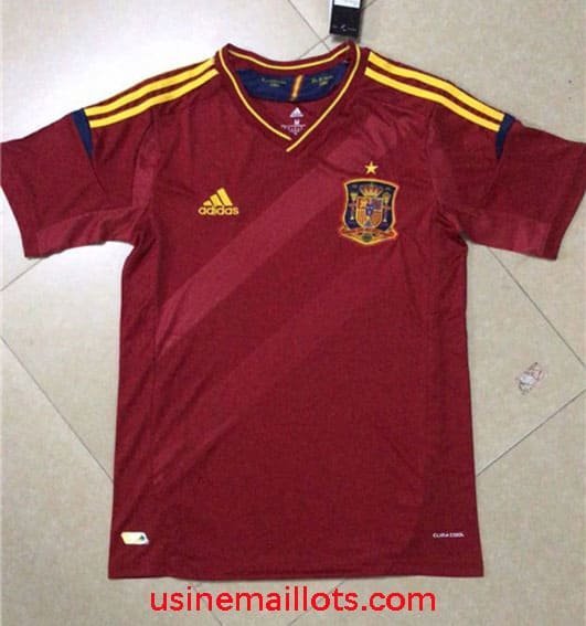Maillot Rétro Espagne Domicile 2012 Rouge