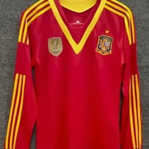 Maillot Rétro Espagne Domicile Manches Longues 2013 Rouge