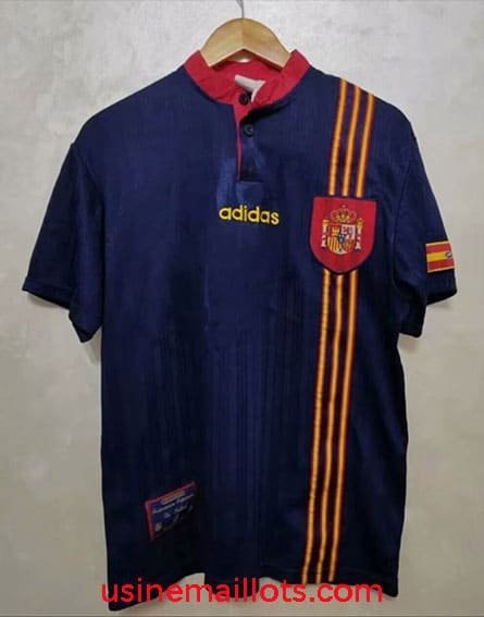 Maillot Rétro Espagne Extérieur 1996 Bleu