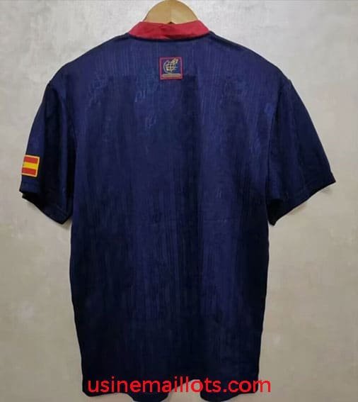 Maillot Rétro Espagne Extérieur 1996 Bleu – Image 2