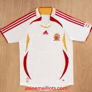 Maillot Rétro Espagne Extérieur 2006 Blanc Rouge