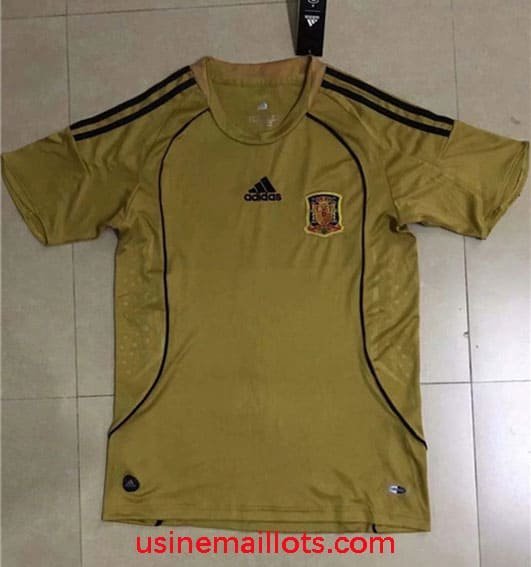 Maillot Rétro Espagne Extérieur 2008 Or