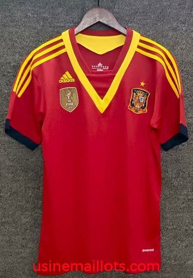 Maillot Rétro Espagne Extérieur 2013 Rouge