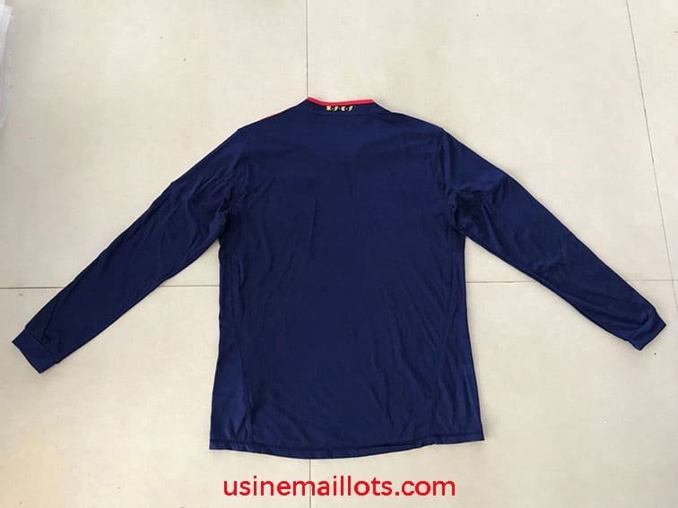 Maillot Rétro Espagne Extérieur Manches Longues 2010 Bleu – Image 2