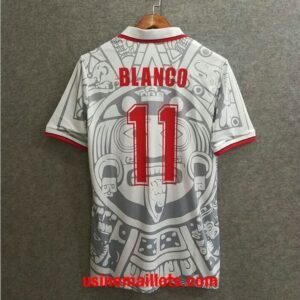 Alternative view of Maillot Rétro Mexique Blanco Extérieur 1998