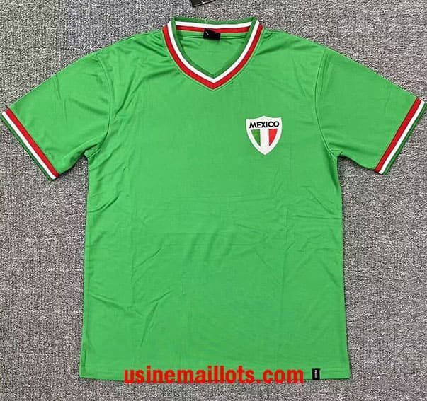 Maillot Rétro Mexique Domicile 1970 Vert