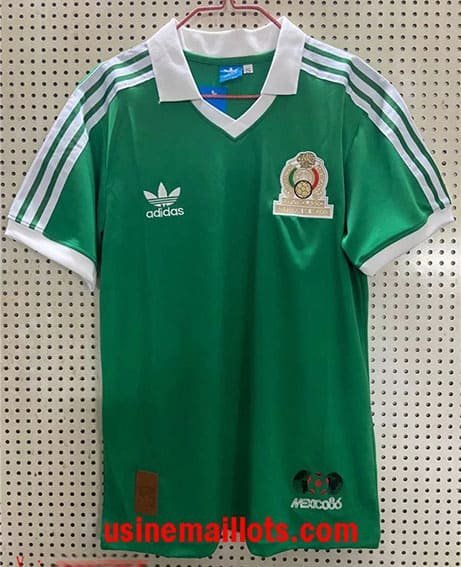 Maillot Rétro Mexique Domicile 1986 Vert