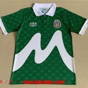 Maillot Rétro Mexique Domicile 1986 Vert Blanc