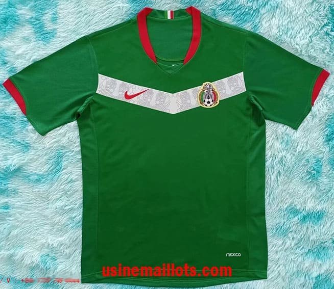 Maillot Rétro Mexique Domicile 2006 Vert Blanc