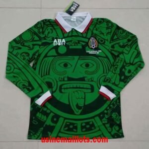 Maillot Rétro Mexique Domicile Manches Longues 1998 Vert