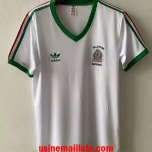Maillot Rétro Mexique Extérieur 1983 Blanc