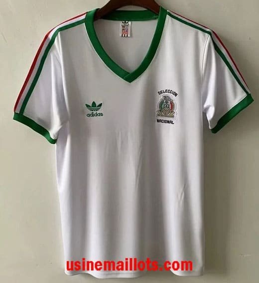 Maillot Rétro Mexique Extérieur 1983 Blanc