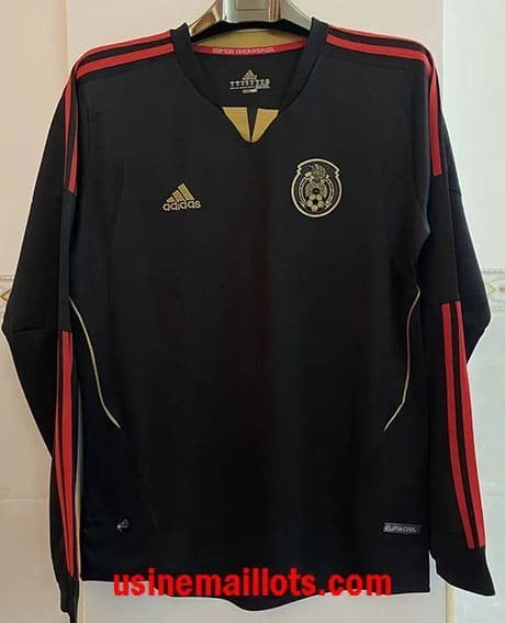 Maillot Rétro Mexique Extérieur Manches Longues 2011 Noir