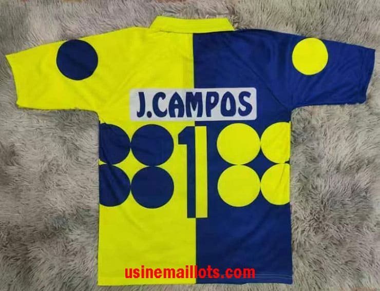 Maillot Rétro Mexique J.Campos Gardien Bleu Jaune – Image 2