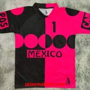 Maillot Rétro Mexique J.Campos Gardien Rouge Noir