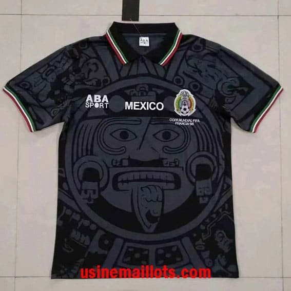 Maillot Rétro Mexique Third 1998 Gris Noir