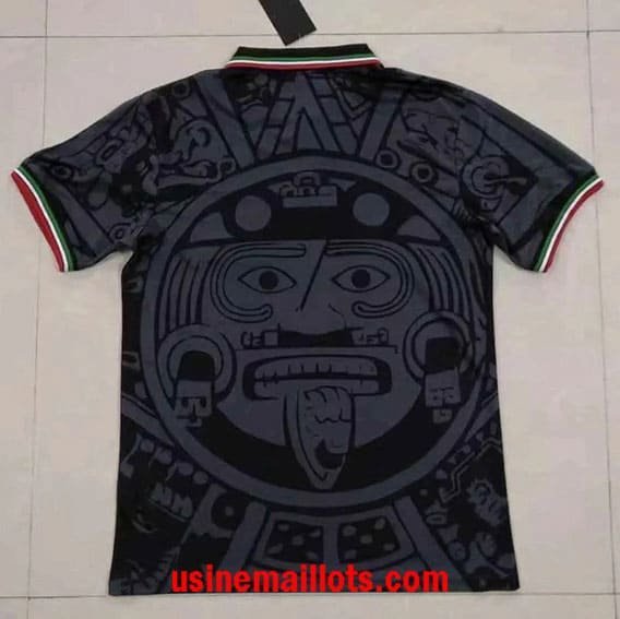 Maillot Rétro Mexique Third 1998 Gris Noir – Image 2