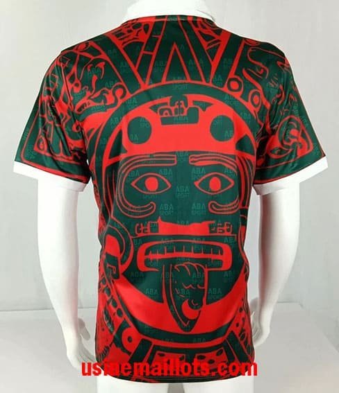 Maillot Rétro Mexique Third 1998 Rouge Vert – Image 2