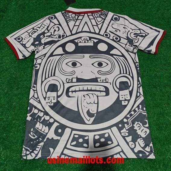 Maillot Rétro Spécial-Édition Mexique 1998 Blanc Gris – Image 2