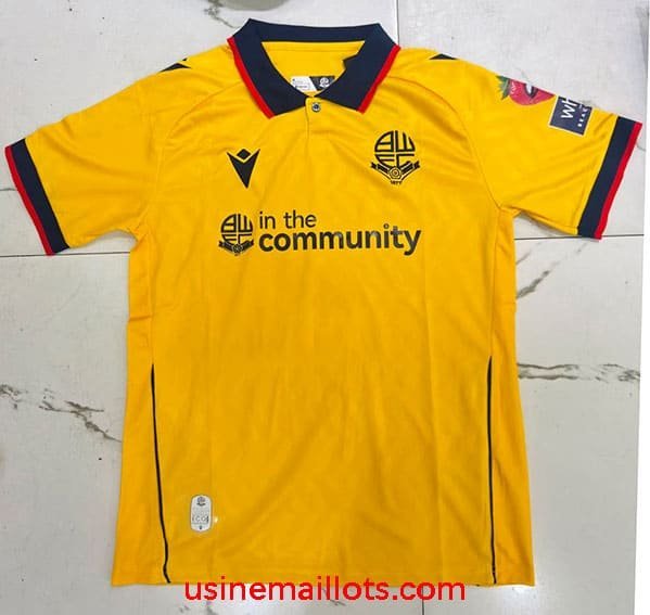 Maillot Bolton Wanderers Third 2026/2027 Jaune