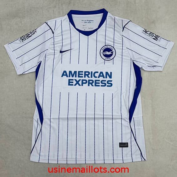 Maillot Brighton Hove Albion Extérieur 2026/2027 Blanc Bleu
