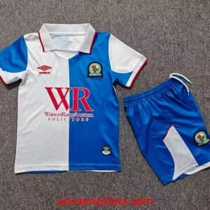 Maillot Enfant Blackburn Rovers Domicile 2026/2027 Blanc Bleu