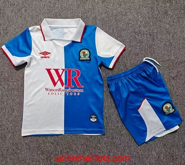 Maillot Enfant Blackburn Rovers Domicile 2026/2027 Blanc Bleu