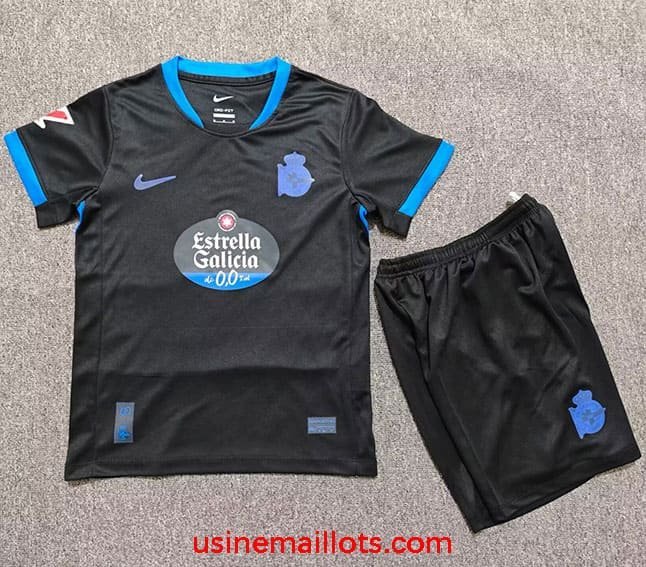 Maillot Enfant Deportivo La Coruña Extérieur 2026/2027 Noir
