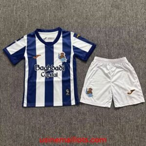 Maillot Enfant Real Sociedad Domicile 2026/2027 Bleu Blanc