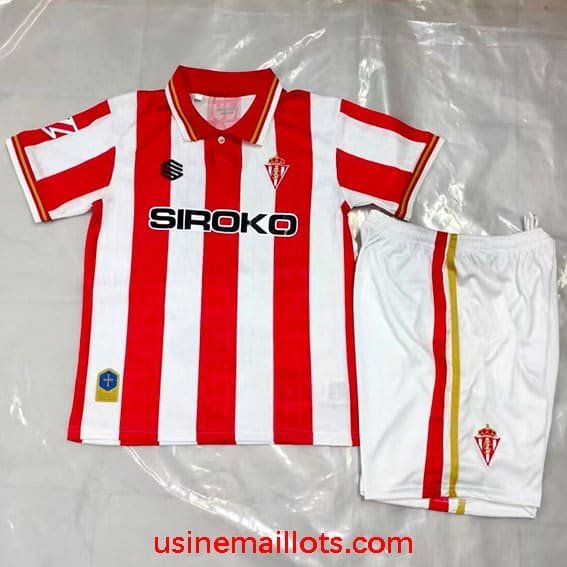 Maillot Enfant Sporting Gijon Domicile 2026/2027 Rouge Blanc
