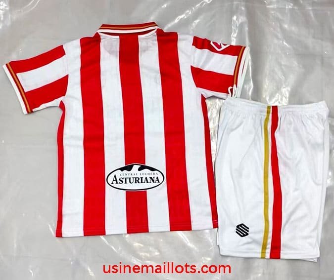 Maillot Enfant Sporting Gijon Domicile 2026/2027 Rouge Blanc – Image 2