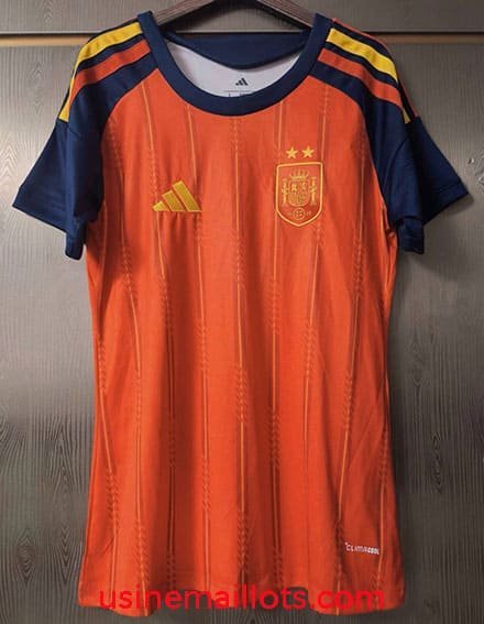 Maillot Femme Espagne Domicile Coupe du Monde 2026 2 Étoiles