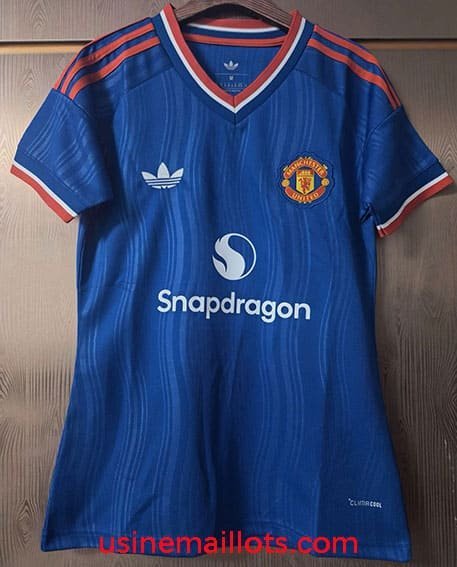 Maillot Femme Manchester United Extérieur 2026/2027 Bleu