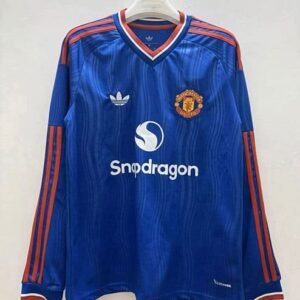 Maillot Manchester United Extérieur Manches Longues 2026/2027 Bleu