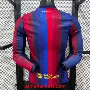 Alternative view of Maillot Match Barcelone Domicile Manches Longues 2026/2027 Rouge Bleu