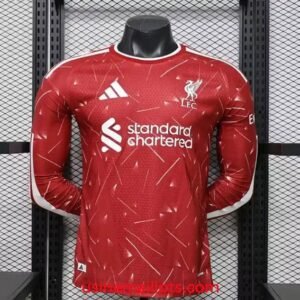 Maillot Match Liverpool Domicile Manches Longues 2026/2027 Rouge