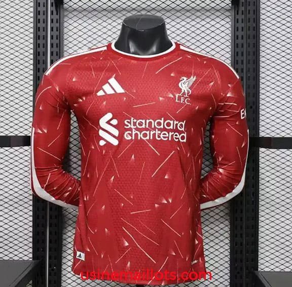 Maillot Match Liverpool Domicile Manches Longues 2026/2027 Rouge