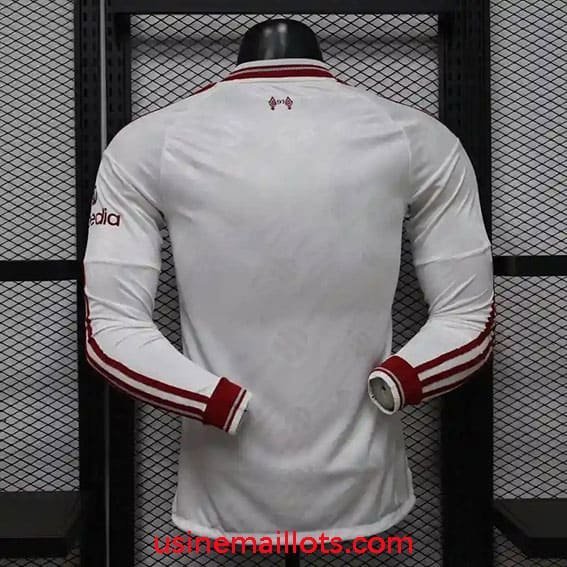 Maillot Match Liverpool Extérieur Manches Longues 2026/2027 Blanc – Image 3