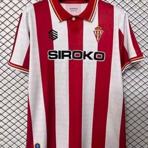 Maillot Sporting Gijon Domicile 2026/2027 Blanc Rouge