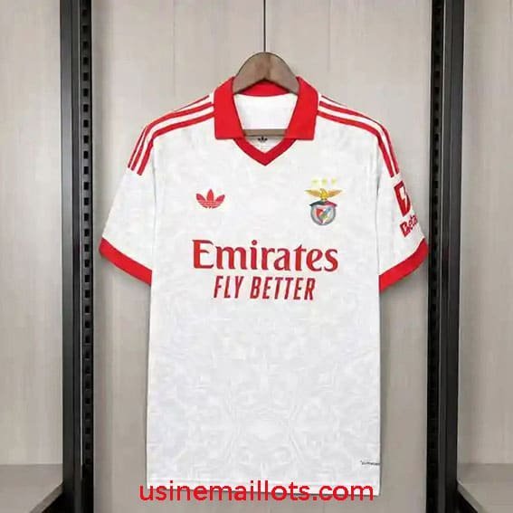 Maillot Benfica Extérieur 2026/2027 Blanc Gris