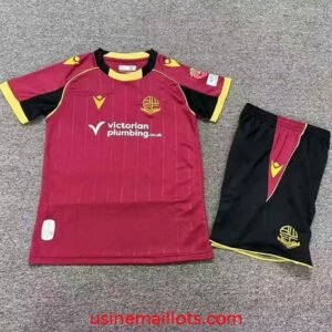 Maillot Enfant Bolton Wanderers Extérieur 2026/2027 Rouge Noir