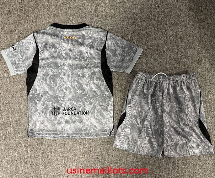 Maillot Enfant FC Barcelone Gardien 2026/2027 Gris – Image 2