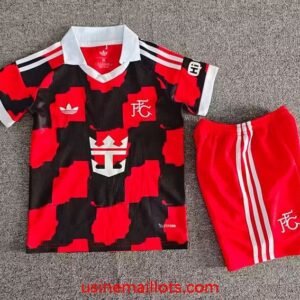 Maillot Enfant Fulham FC Extérieur 2026/2027 Rouge Noir