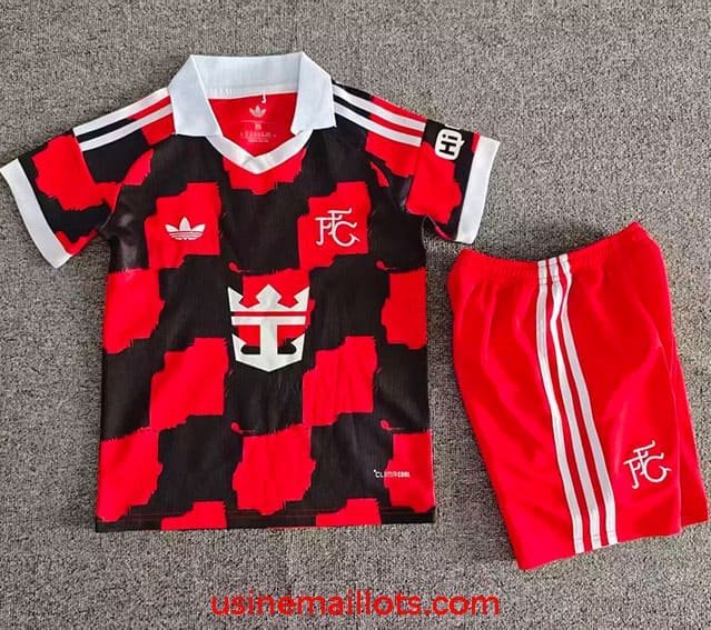 Maillot Enfant Fulham FC Extérieur 2026/2027 Rouge Noir