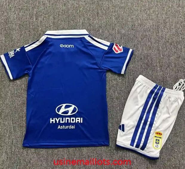 Maillot Enfant Real Oviedo Domicile 2026/2027 Bleu Blanc – Image 2