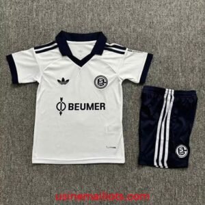 Maillot Enfant Schalke 04 Extérieur 2026/2027 Blanc Noir