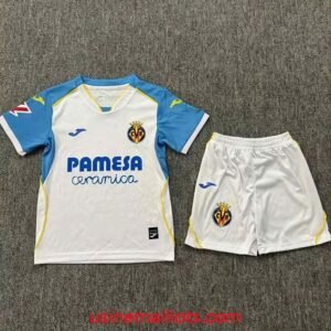Maillot Enfant Villarreal Extérieur 2026/2027 Blanc Bleu