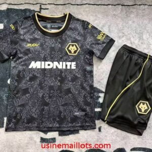 Maillot Enfant Wolverhampton Wanderers Third 2026/2027 Noir