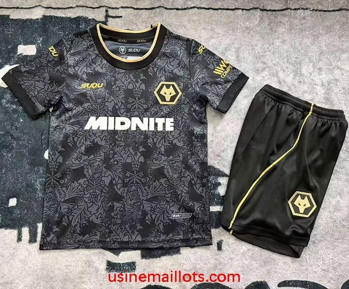 Maillot Enfant Wolverhampton Wanderers Third 2026/2027 Noir